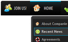 Navigation Bar Drop Down Menu Html Javascript Menu Scrollbar